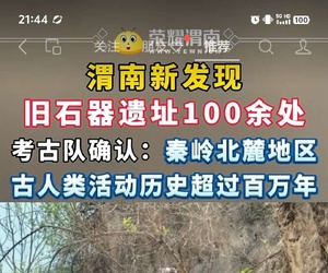 渭南新发现旧石器遗址百余初
