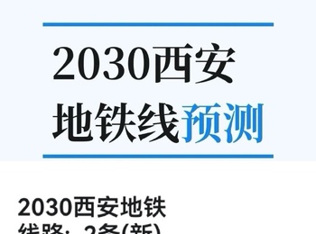 2030西安地铁线预测