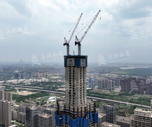 【西安向上】中国国际丝路中心大厦最新航拍（7月）