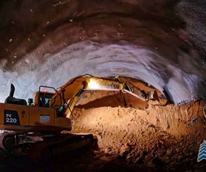 延榆高铁全线最长隧道——桐柏塬1号隧道开挖进尺顺利突破2000米