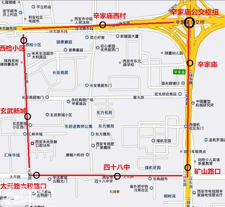 西安市辛家庙地图图片