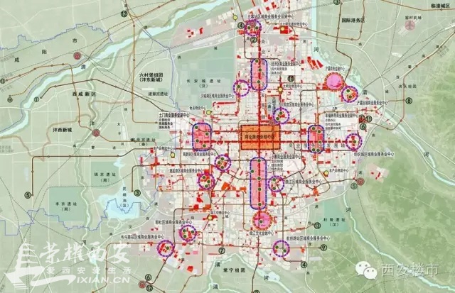 西安市总体规划图高清图片