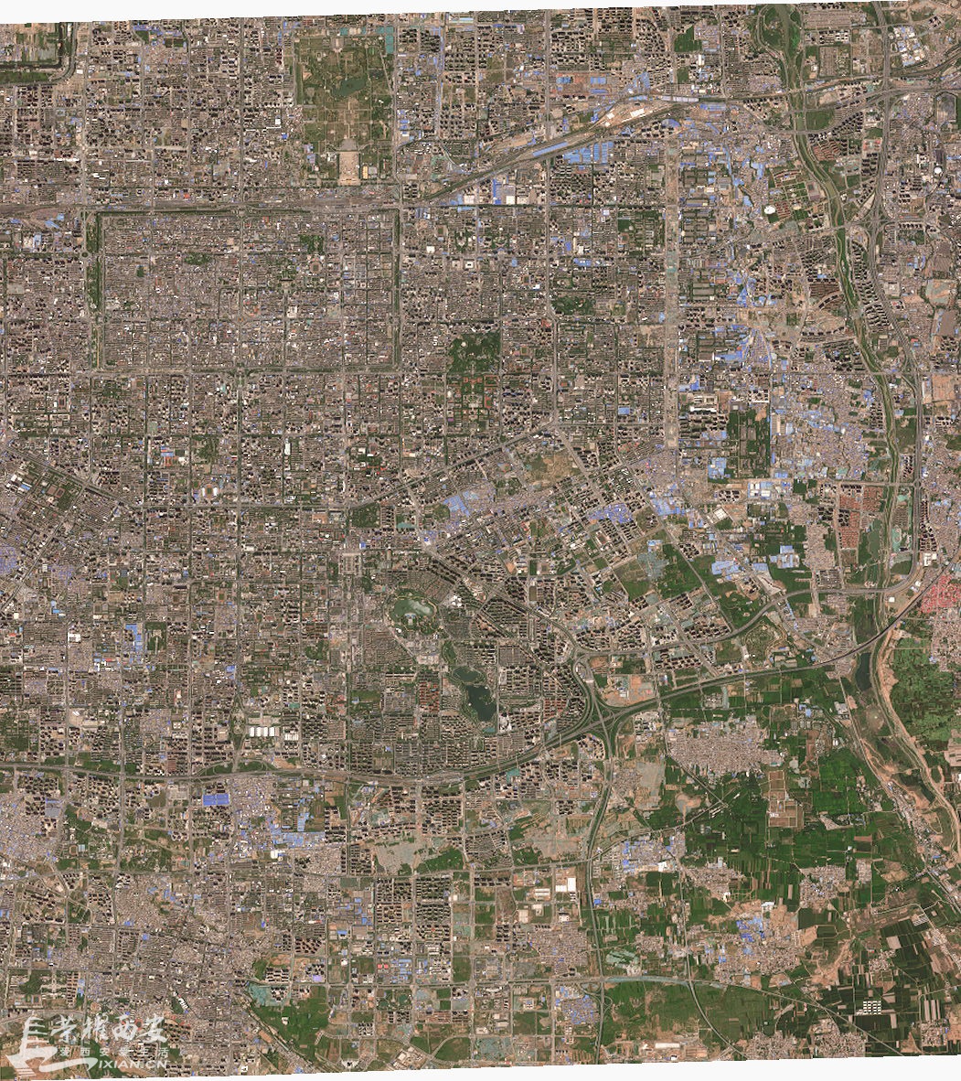 西安实景地图卫星地图图片
