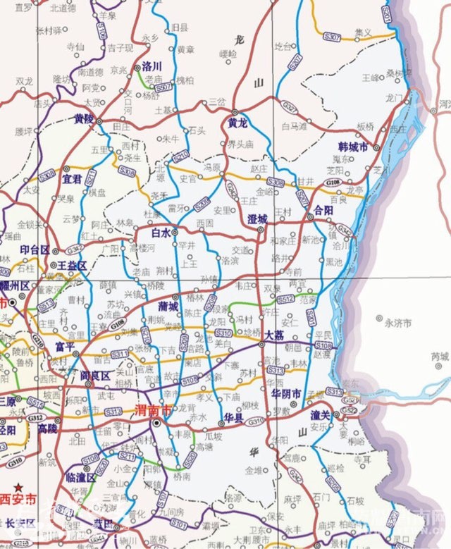 陕西108国道全程线路图图片