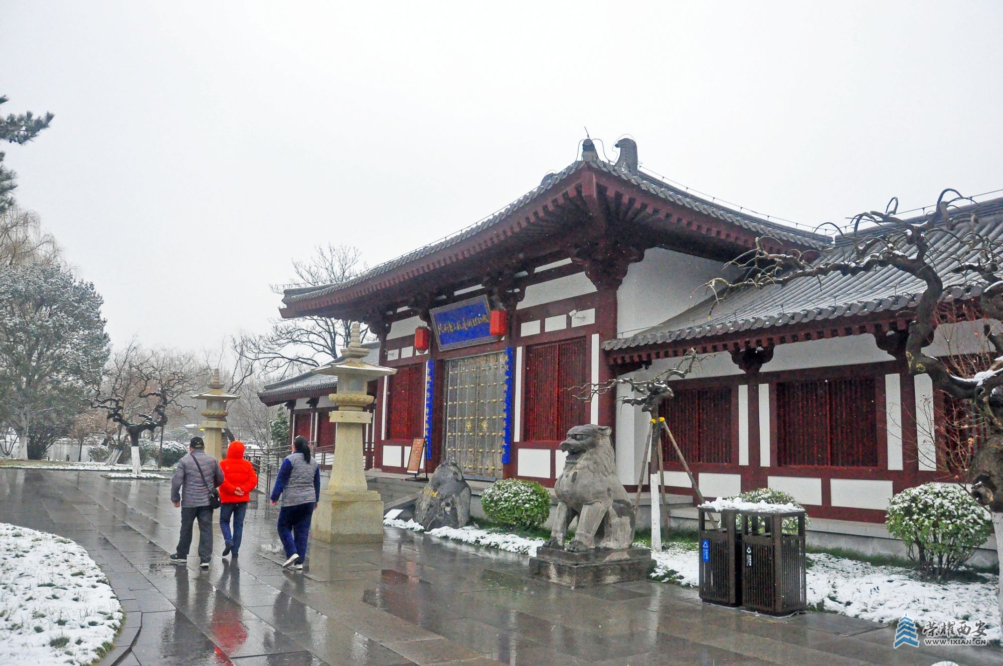 西安雪景图片高清图片