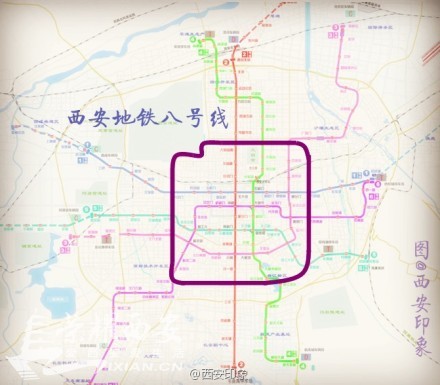 西安地铁线路图8号线图片